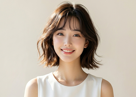 笑顔の女性